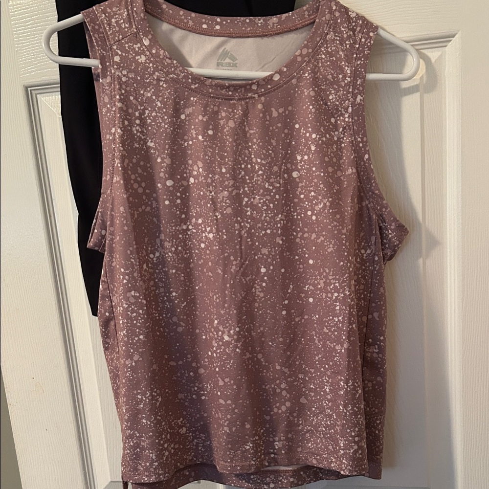 RBX Women's Muscle Tee in Mauve and White
